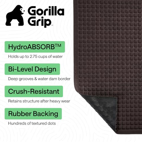 HydroABSORB Door Mat for Indoor Outdoor Use (Coffee / 72" X 24")