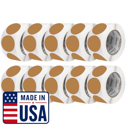 Kraft Brown Perforated Round Circle Dot Sticker 3 (Kraft Brown / 3 Inch)