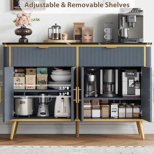 47.2" Buffet Storage Cabinet (Navy Blue-2draws)