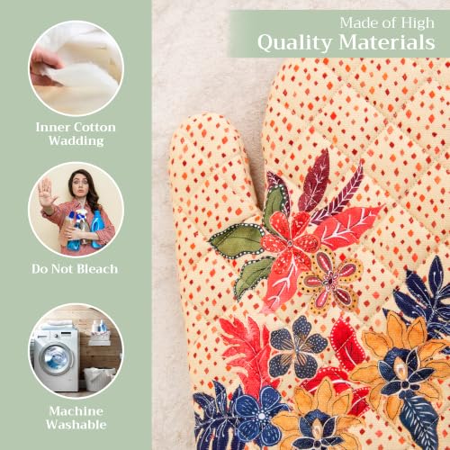Maison d'Hermine Oven Gloves 100% Cotton Oven Mitt (064 - Kalahari / 7.5" x 13" (Oven Mitt))