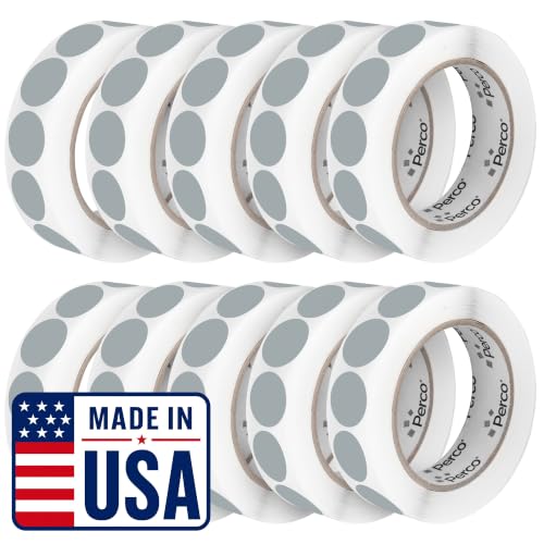 Grey Perforated Round Circle Dot Sticker 1 (Grey / 1 Inch)