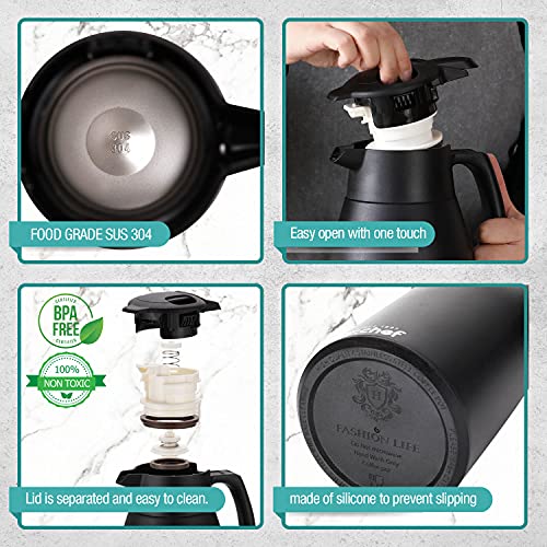 SINCE 1997 MR.CHEF 68Oz Thermal Coffee Carafe (Black / 68 Oz)