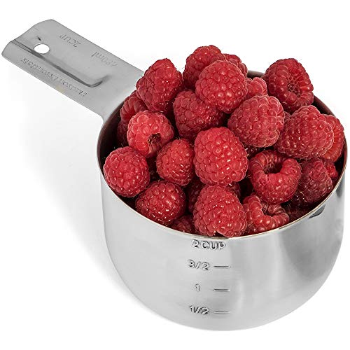 Stainless Steel Measuring Cups and Spoons Set (1 Piece 2-Cup)