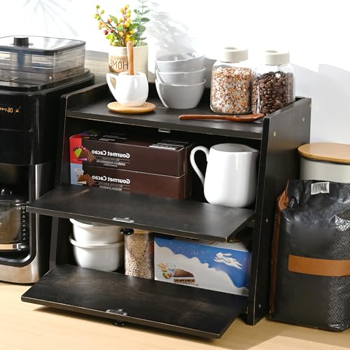Bamboo Corner Bread Box for Kitchen Countertop 2