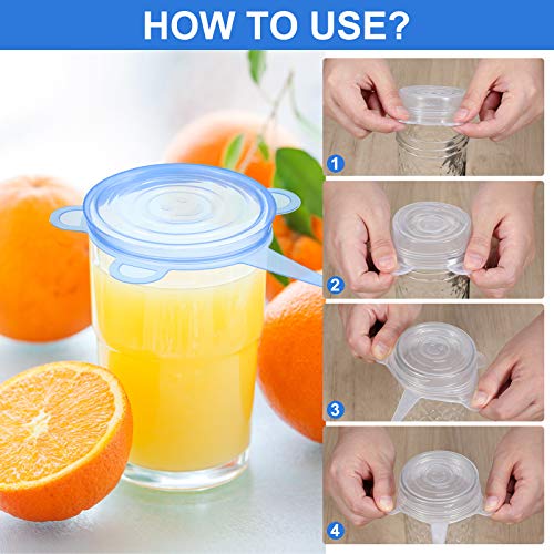 24 Pcs Silicone Stretch Food Covers