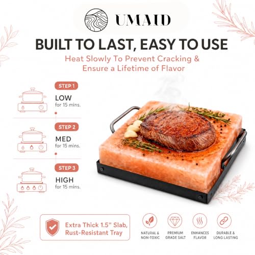 Himalayan Salt Block Cooking Plate 8x8x1.5