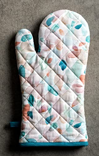 100% Cotton Oven Mitt & Pot Holder Set (079 - Summer Picnic / 7.5" x 13" & 8" x 8" (Oven Mitt & Pot Holder))