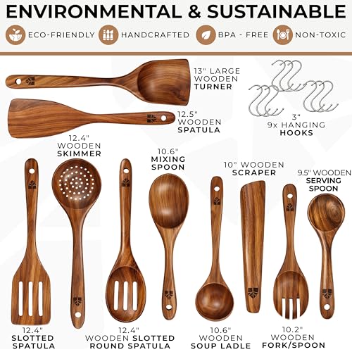 Wooden Spoons for Cooking 10 Pcs (10 Pcs)