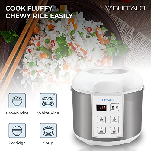 Rice Cooker Stainless Steel Inner Pot Rice Maker Large (10 Cup)