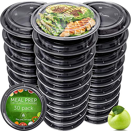 30 Pack Meal Prep Containers Reusable (30 Pack / Circular)