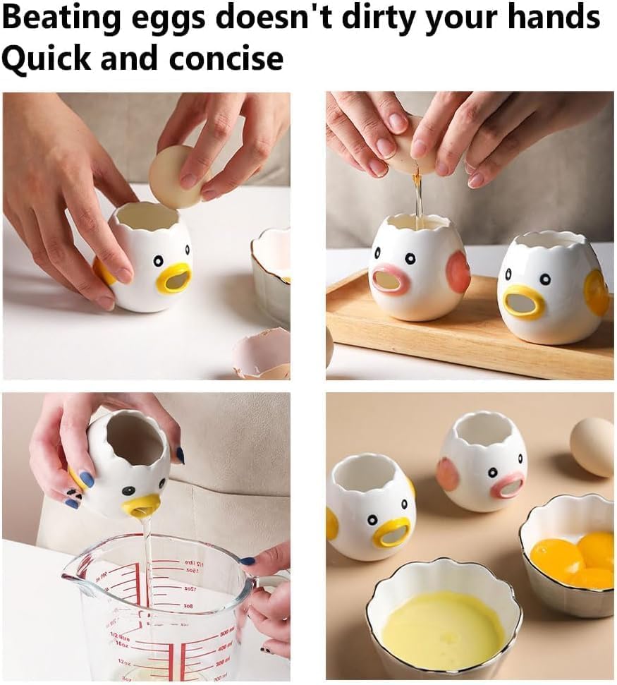 Ceramic Cute Egg Separator (Pink)