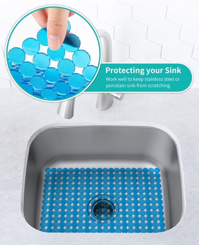 2 Pack Kitchen Sink Mat (Blue)