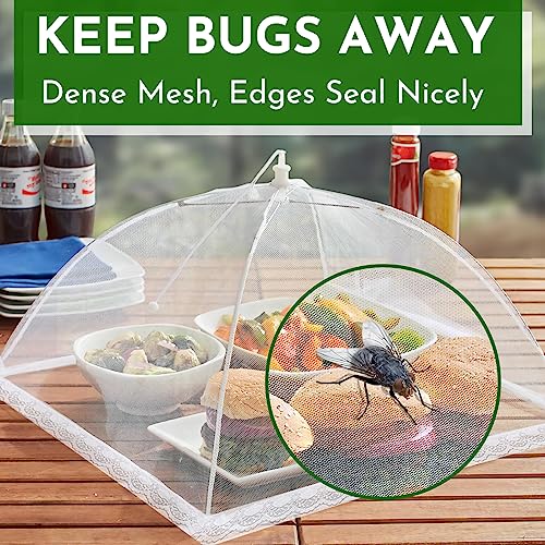 Mesh Food Covers for Outside (1 Extra Large (40x24 in) & 8 Large (17x17 in))
