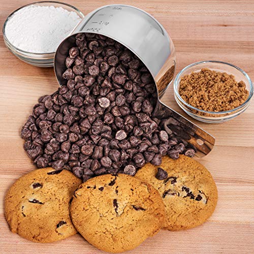 Stainless Steel Measuring Cups and Spoons Set (1 Piece 2-Cup)