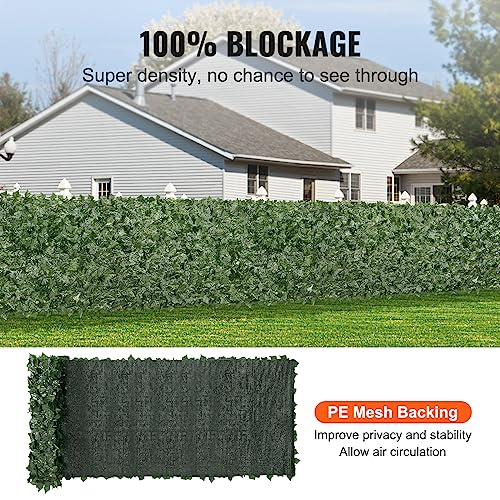 Artificial Ivy Privacy Fence Screen (Ivy with Green Mesh Backing / 39 x 158 inch)