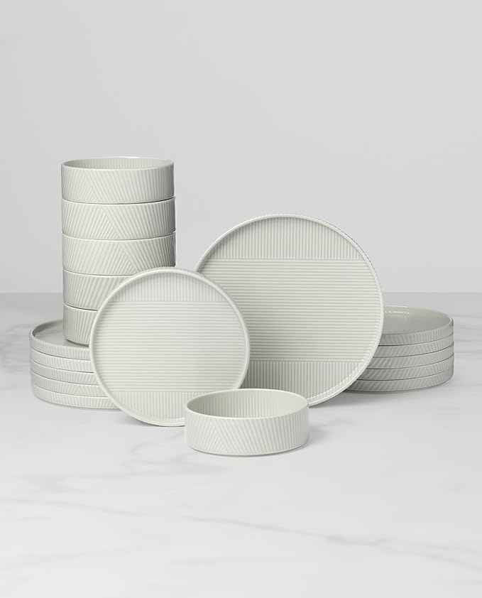 Lenox 899194 Modulus 18-Piece Dinnerware Set, Service For 6