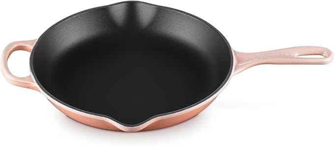 Le Creuset Enameled Cast Iron Signature Iron Handle Skillet, 10.25", Peche