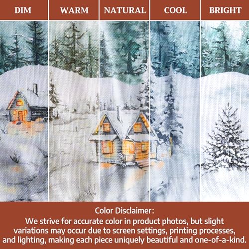 Double Oven Mitts 100% Cotton Double Oven Glove (126 - Neige De Noel / 7" x 35" (Double Oven Mitt))
