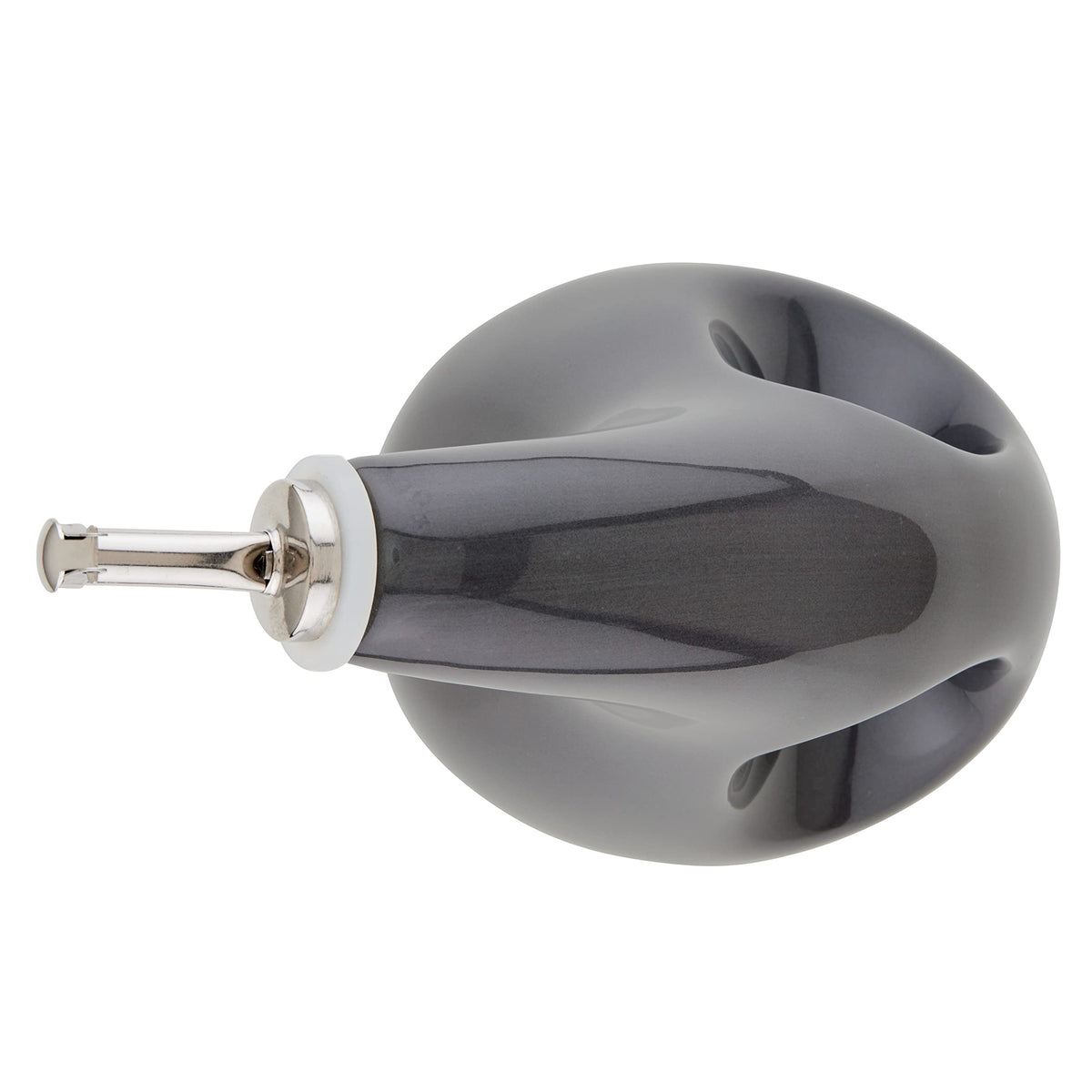 48465 Ceramic EVOO Oil and Vinegar Dispensing Bottle with Spout (Dark Gray / 24 Ounces)