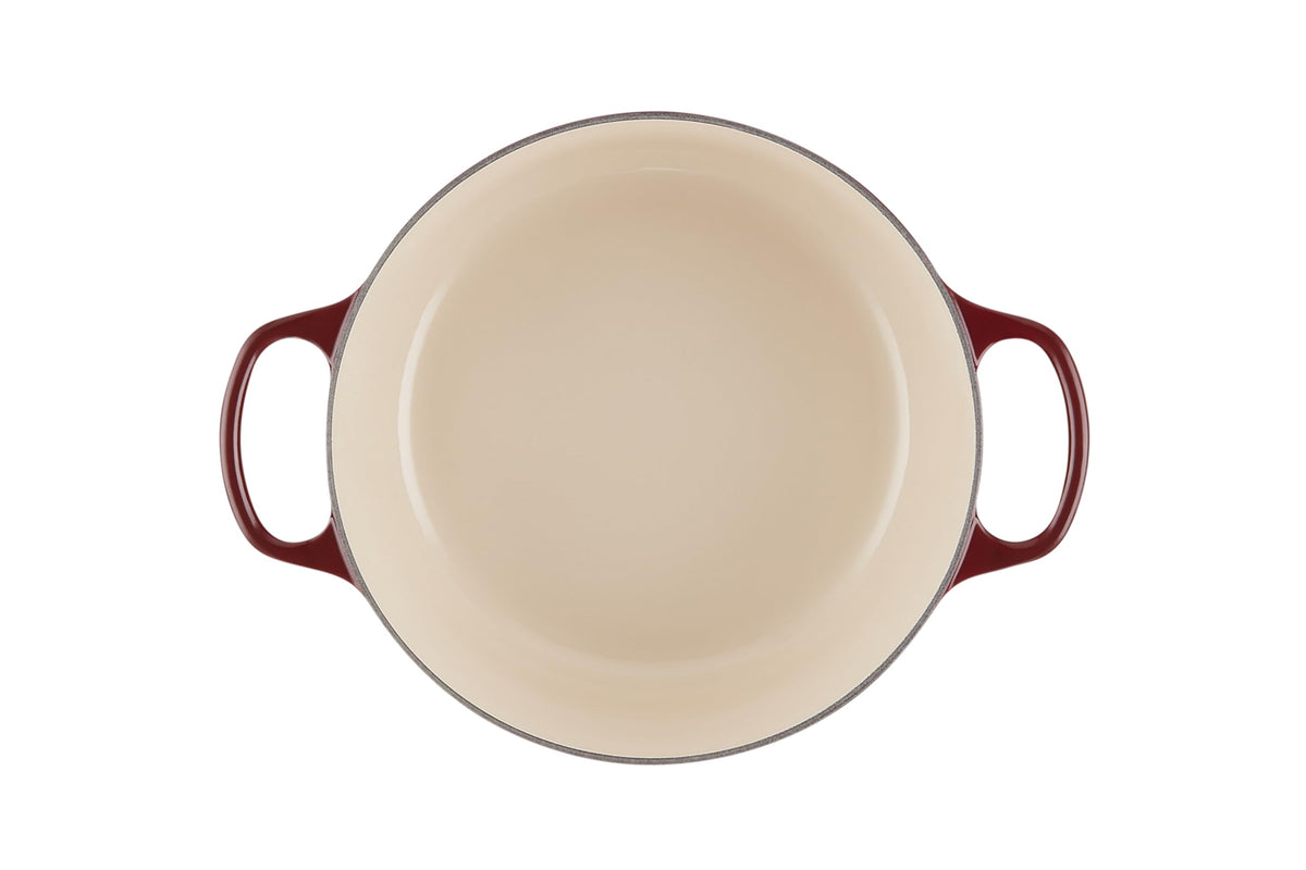 Enameled Cast Iron Round Dutch Oven (Garnet / 5.5 Qt)