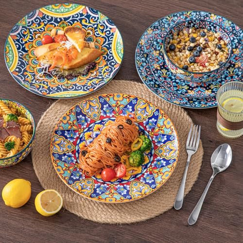 12 Pieces Dinnerware Sets (Service for 4 (12 Pcs) / Bohemian Style)