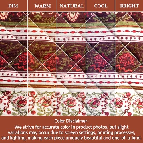 100% Cotton Oven Mitt & Pot Holder Set (051 - Reveillon Au Jardin / 7.5" x 13" & 8" x 8" (Oven Mitt & Pot Holder))