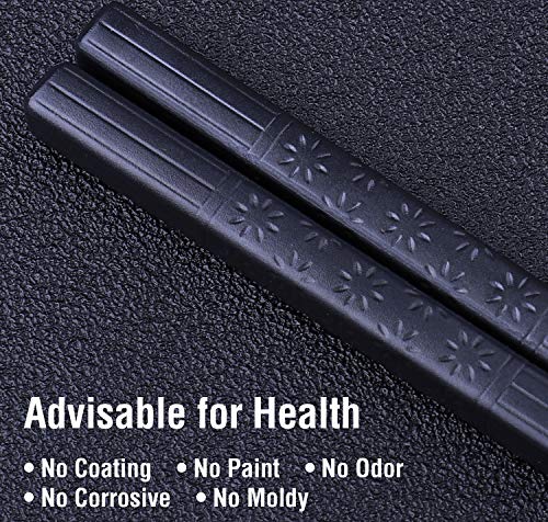 5 Pairs Fiberglass Chopsticks (Black Cherry-5 Pairs)