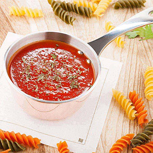 7 Inch x 3.4 Inch Small Saucepan 1 Round Small Pot For Cooking (Copper and steel / Sauce Pan)