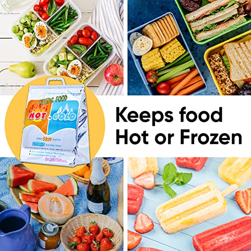 Hot and Cold Insulated Bags for Food Delivery (Large (Meal and Grocery Size) / Silver)