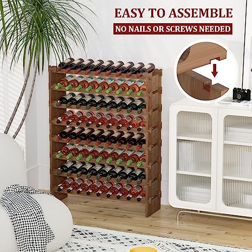 Wine Rack Freestanding Floor (Walnut)