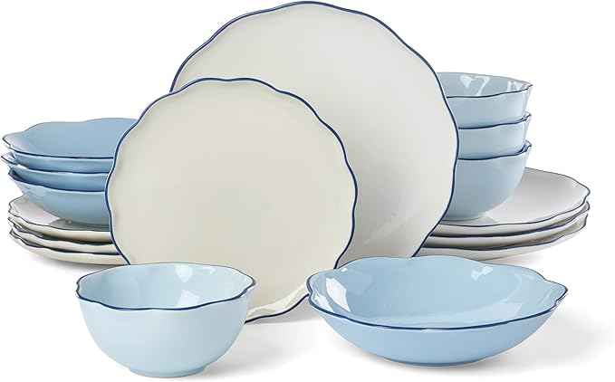 kate spade new york Garden Party 16-Piece Dinnerware Set, Blue