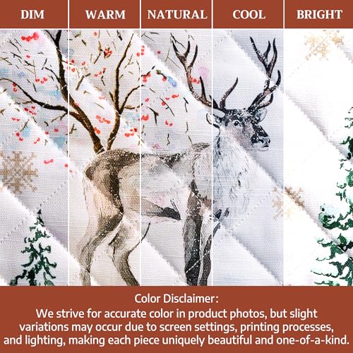 Pot Holders 100% Cotton Potholders (116 - Rural Christmas / 8" x 8" (Pot Holder Pack of 1))