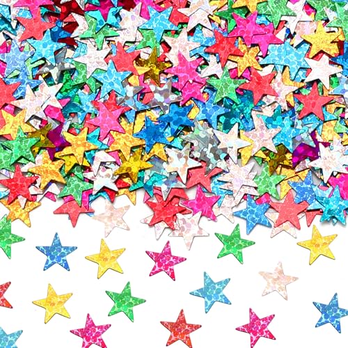Rainbow Star Confetti Glitter Star Confetti Party Supplies