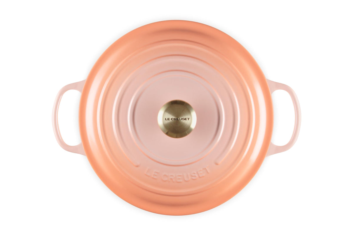 Enameled Cast Iron Round Dutch Oven (Peche / 7.25 Qt)
