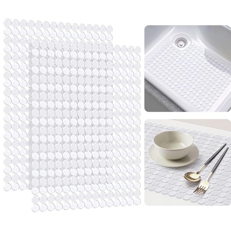 2 Pack Kitchen Sink Mat (Clear)