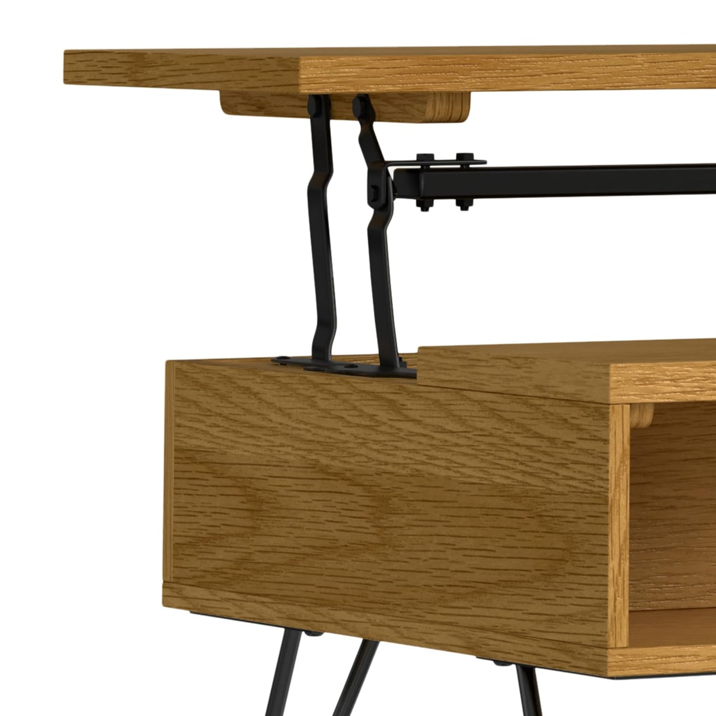 Hunter 48" Wide Rectangle Lift Top Coffee Table in Oak Veneer (Lift Top Coffee Table / 48 inch / Oak Veneer)