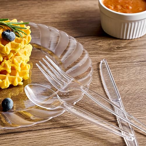 300 Count] Clear Plastic Forks (Clear / Fork)