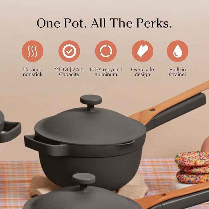 Our Place Mini Cookware Duo | 6-Piece Ceramic Cookware Set with Mini Always Pan & Mini Perfect Pot | Induction & Oven Safe up to 450°F | Nonstick, PFAS-Free Non-Toxic Cookware | Char