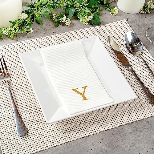 Luxenap 15.8 X 7.9 Inch Linen (Gold / 50 Count / Y)