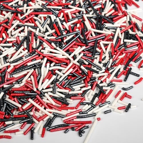Halloween Jimmies Sprinkles for Cake Decorating (Black & Red Jimmies)