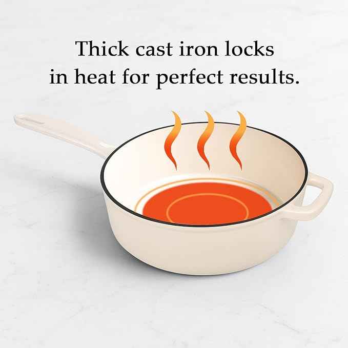 QuliMetal Nonstick Enameled Cast Iron Cookware Set, 4-Pcs Pots and Pans with Lids, Healthy Round Dutch Oven Pot for Sourdough Bread Baking, Oven Safe up to 500°F, Compatible with All Stovetops