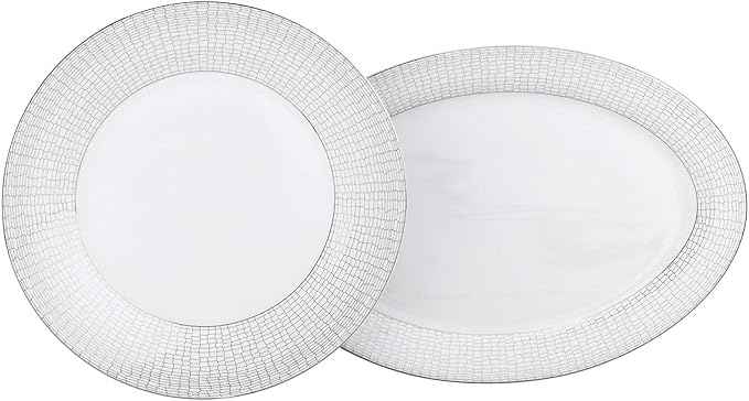 Euro Porcelain 57-pc Banquet Dinnerware Set, Luxury China Tableware, Service for 8 (1330P), 6664-20
