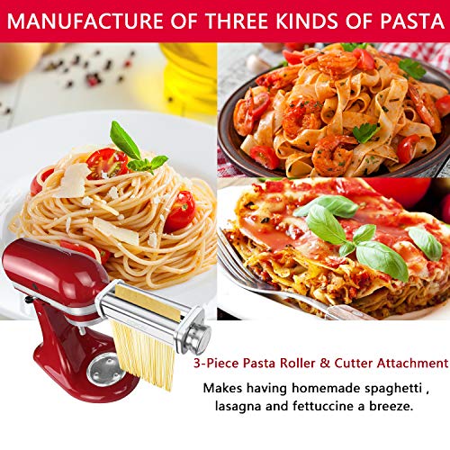 Pasta Attachment for KitchenAid Stand Mixer (Silver)
