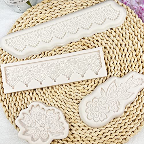 Lace Fondant Molds 4 Pcs (Lace Fondant Molds)