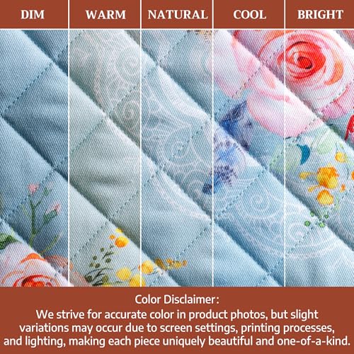 Pot Holders 100% Cotton Potholders (077 - Ibiza - Blue / 8" x 8" (Pot Holder Pack of 2))