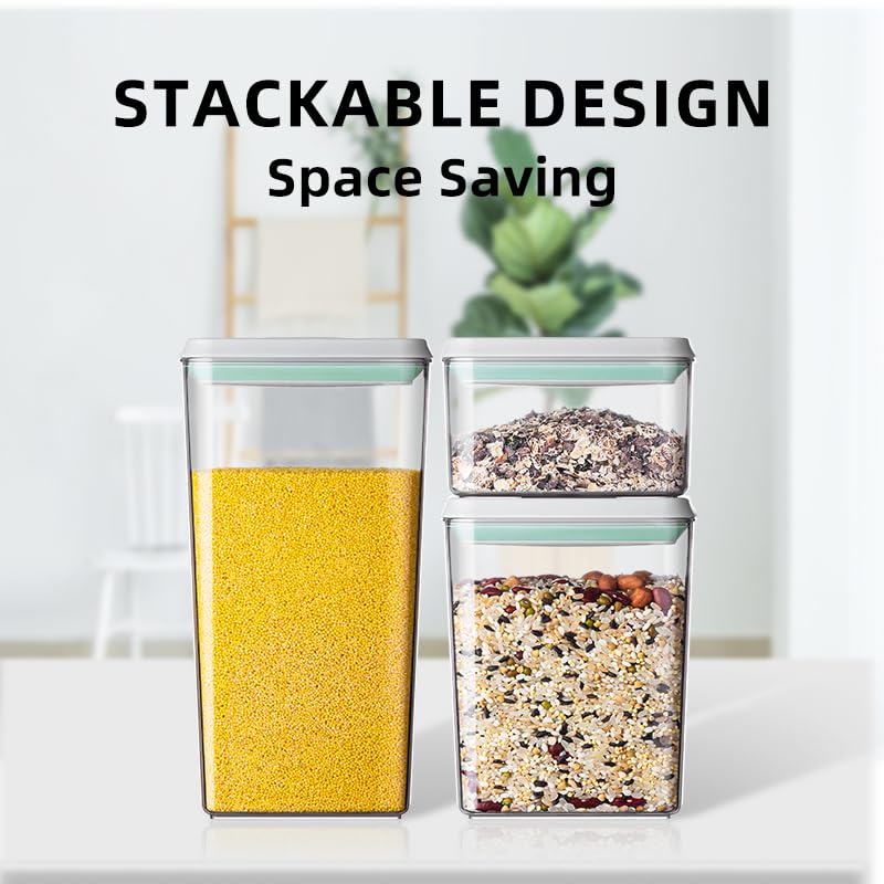Pop Airtight Food Storage Containers with Lids (1200ml x 3)
