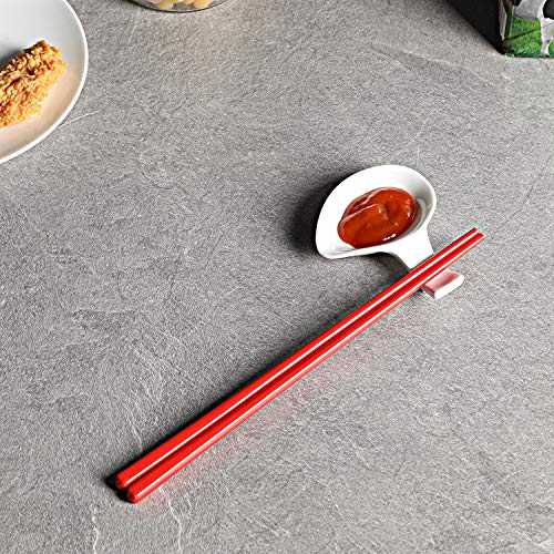 Ceramic Chopsticks Set of 5 (Red)