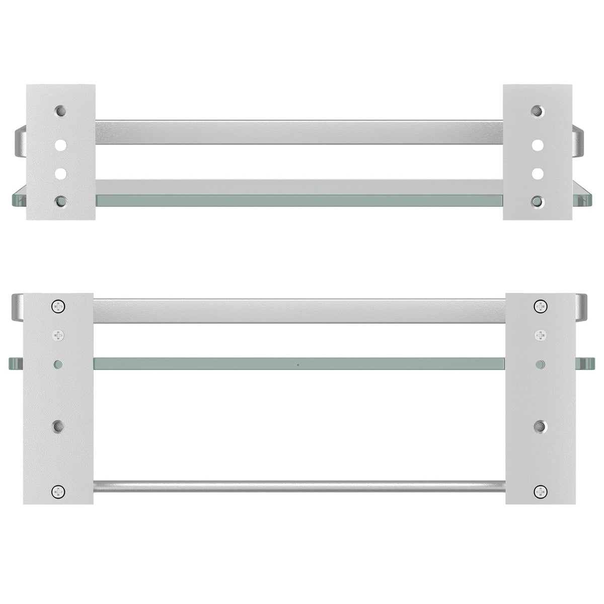 Bathroom Shelves Wall Mounted (Silver / Combo Set)