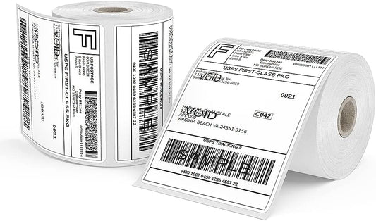 4x6 Direct Thermal Blank Shipping Labels Address Labels for Zebra 2844 Zp (20 Rolls=5000 Labels / White)