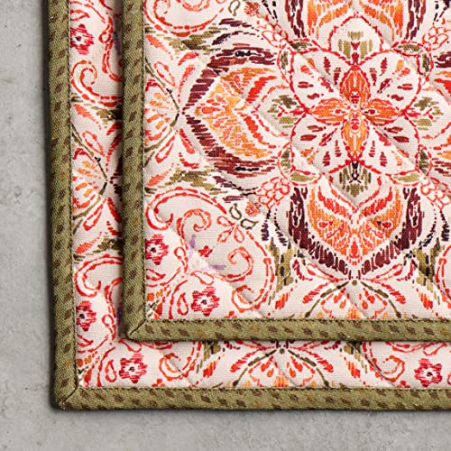 Pot Holders 100% Cotton Potholders (036 - Damask / 8" x 8" (Pot Holder Pack of 2))